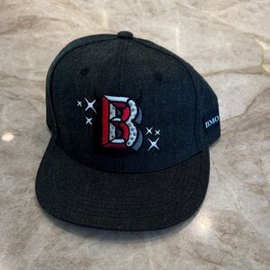 Black Bulls Cap with Red and White Logo